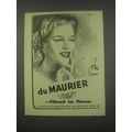 1949 Du Maurier Cigarettes Ad - Du Maurier - Filtered for Flavour