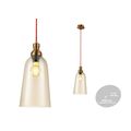 Smoked Glass Pendant Light Kitchen / Bedroom Va...