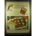 1948 Hunt's Tomato Sauce Ad - recipe for Spareribs - He'll love you both