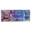 USA Collage with Raised Icon Fridge Magnet