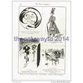 New Woman, 4 Comic Sketches, Book Illustration,...