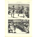 SKETCHES FROM INDIA - TUMBLERS AND JUGGLERS 187...