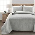 King Size 3-Piece Reversible Cotton Yarn Woven ...