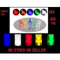 2 x 501 T10 Led Side Light Bulbs Green Red Blue...