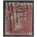 1858 SG43 1d Red Plate 137 Good Used Check Lett...