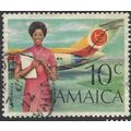 JAMAICA, AIR, Air Jamaica Hostess, green 1972, 10c, #3