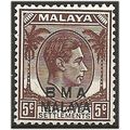 Malaya (BMA) 1945 SG5 5c Brown Mounted Mint . .. .