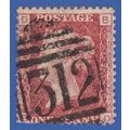 GB QV 1864 1d RED PLATE 191 BD SG43/44 GU GLOUC...