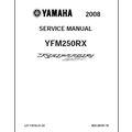 YAMAHA YFM250RX RAPTOR SERVICE MANUAL 2008 MOTO...