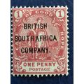 British South Africa 1896 COGH Hope 1d Rose Red...