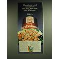 1985 Libby's Pacific Red Salmon Ad - There's one word for Salmon this pure