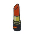 Orange Lipstick Iron On Patch Motif Badge 6.5cm...