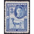 Somaliland Protectorate KGVI 1942 3a Bright Blu...
