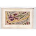Patriotic Silk Postcard Showing Flowers To My D...