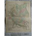 1850 Black's steel engraved map Russia in Europe