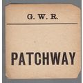 GREAT WESTERN RAILWAY LUGGAGE LABEL - PATCHWAY ...