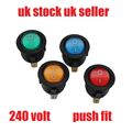 250V 6A Round ROCKER SWITCH ON/OFF I/O 1/0 Ligh...