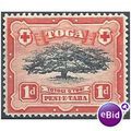 Tonga 1897. SG39 1d Black & Scarlet Mounted Mint.