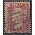 1858 SG43 1d Red Plate 89 Good Used "IL".