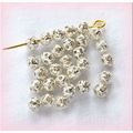 25No Silver Plated Filigree Bead Spacer 3mm Cra...