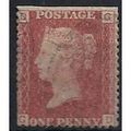 1858 SG43 1d Red Plate 101 Good/Fine Used Check...
