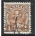 DENMARK 1933 KING CHRISTIAN X 1K BROWN SG 284 F...