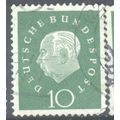 Germany 1959 - 10pf green - President Heuss - u...