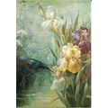 Art MARIE LOW Irises and Kingfisher Postcard (M...