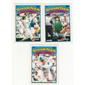 THREE 1989 Topps Kmart Dream Team Athletics car...