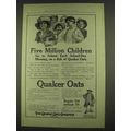 1913 Quaker Oats Ad - Five Million Children