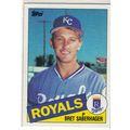 1985 Topps Bret Saberhagen rookie baseball card...
