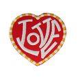 Heart LOVE Iron On Patch 6 cm x 6 cm Easy Iron ...