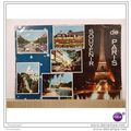 SOUVENIR DE PARIS, 6 SCENES, FRANCE, Postcard