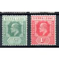 Sierra Leone EVII 1907 sg99, 100a - MH