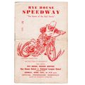 Rye House v National League 1964 speedway progr...