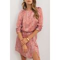 Tomato Red Leopard Print Long Sleeve Hollowed B...