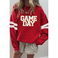 Fiery Red Glitter Trim GAME DAY Letter Graphic ...