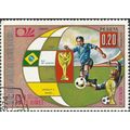 EQUITORIAL GUINEA, FOOTBALL, 1950 Brazil- Uruguay, pink 1973, 0.20pta