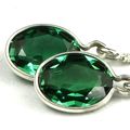 Russian Nanocrystal Emerald, 925 Sterling Silve...