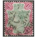 India 1892 SG105 1 Rupee Green & Rose Good/Fine...