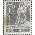 INDONESIA, Spirit of Indonesia, grey 1953, 70se...