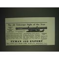 1936 Lyman 422 Expert Scope Sight Ad - The .22 telescope sight of the year