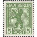 BERLIN, Berlin Bear, green-grey 1945, 5pf