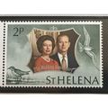St Helena 1972 Royal Silver Wedding 2p Unmounte...