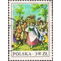 POLAND, Okrezne w Sandomierskim, Harvest feast, green 1977, 3 Zl