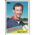 1985 Topps Baseball card 309 Mike Witt