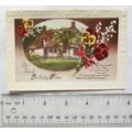 vintage postcard My Birthday Wishes - Thatched ...