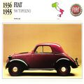 Collectors Club card. Classic Cars. FIAT 500 To...