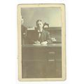 Victorian cdv photo man clerk at counter unloca...