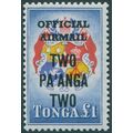 Tonga 1967 2p on £1 yellow, red & blue Official...